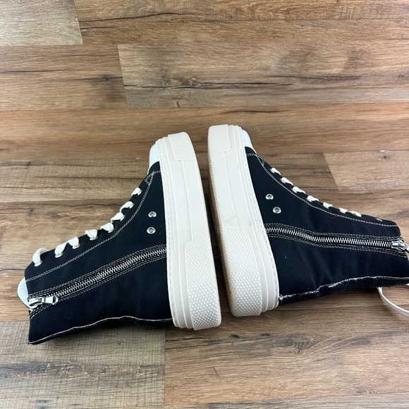 Cristianzerotre CRO3 Calipso 300 Canvas Black Chunky Platform Boots Unisex - Picture 7 of 8